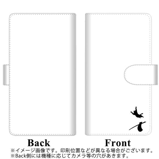らくらくスマートフォン F-52B docomo YI865 イニシャル ネコ X 通常型 プリント手帳型ケース