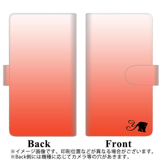 らくらくスマートフォン F-52B docomo YI866 イニシャル ネコ Y 通常型 プリント手帳型ケース