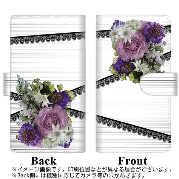 AQUOS wish SHG06 au 高画質仕上げ プリント手帳型ケース(通常型)【YI888 フラワー9】
