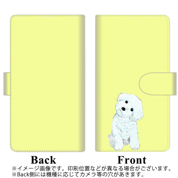 SoftBank アクオスゼロ2 906SH 高画質仕上げ プリント手帳型ケース(通常型)【YJ072 トイプードルホワイト(イエロー)】