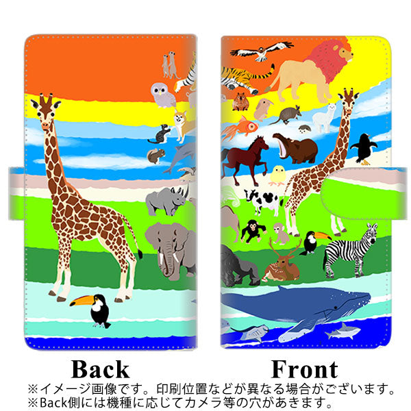 Galaxy A22 5G SC-56B docomo 高画質仕上げ プリント手帳型ケース(通常型)【YJ201 アニマルプラネット】