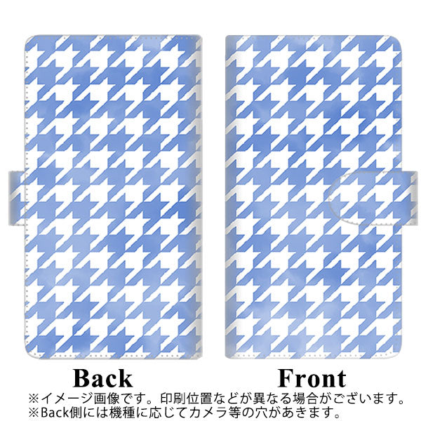 Redmi Note 11 高画質仕上げ プリント手帳型ケース(通常型)【YJ234 千鳥格子（ライトブルー）】