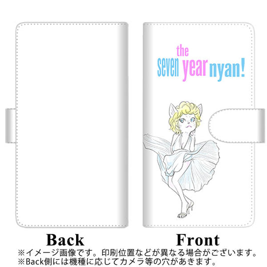らくらくスマートフォン F-52B docomo YJ249 マリリンモンローにゃん 通常型 プリント手帳型ケース