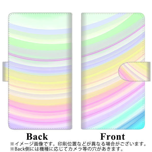 docomo LG style3 L-41A 高画質仕上げ プリント手帳型ケース(通常型)【YJ312 カラー レインボー】