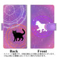 au エクスペリア5II SOG02 高画質仕上げ プリント手帳型ケース(通常型)【YJ328 魔法陣猫 キラキラ　かわいい　ピンク】