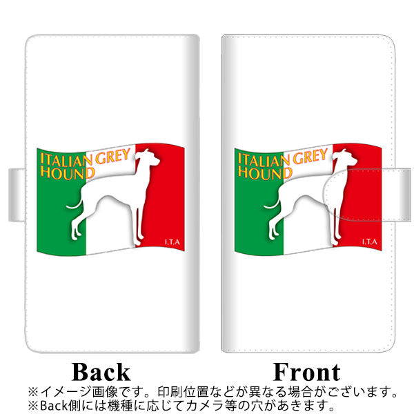 楽天モバイル Rakuten BIGs 高画質仕上げ プリント手帳型ケース(通常型)【ZA830  イタリアングレイハウンド】