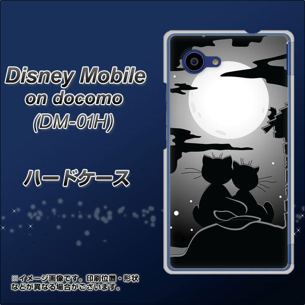 docomo ディズニーモバイル DM-01H 高画質仕上げ 背面印刷 ハードケース【342 月夜の二人】
