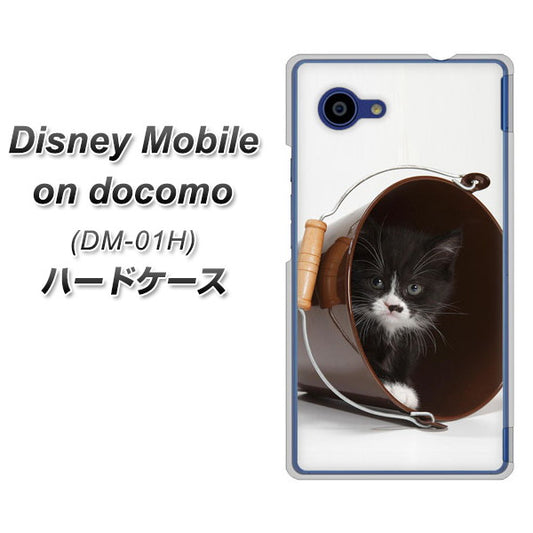 docomo ディズニーモバイル DM-01H 高画質仕上げ 背面印刷 ハードケース【VA800 ネコとバケツ】