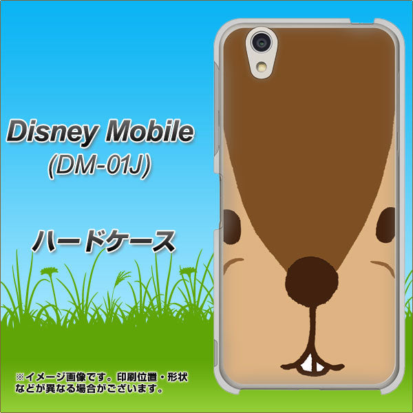 docomo ディズニーモバイル DM-01J 高画質仕上げ 背面印刷 ハードケース【349 りす】