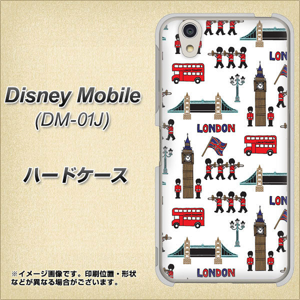 docomo ディズニーモバイル DM-01J 高画質仕上げ 背面印刷 ハードケース【EK811 ロンドンの街】