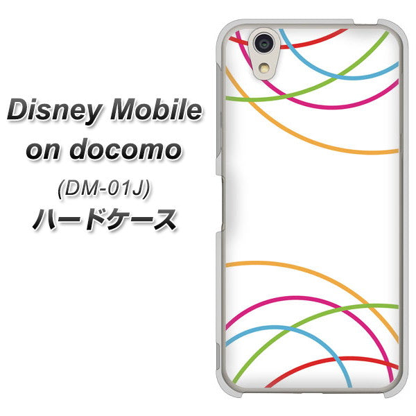 docomo ディズニーモバイル DM-01J 高画質仕上げ 背面印刷 ハードケース【IB912 重なり合う曲線】