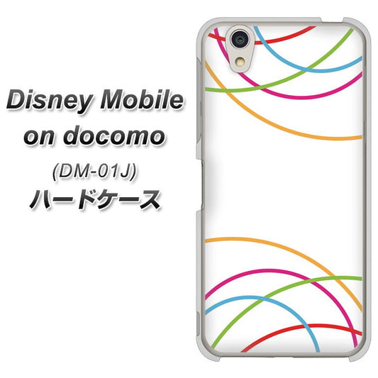 docomo ディズニーモバイル DM-01J 高画質仕上げ 背面印刷 ハードケース【IB912 重なり合う曲線】