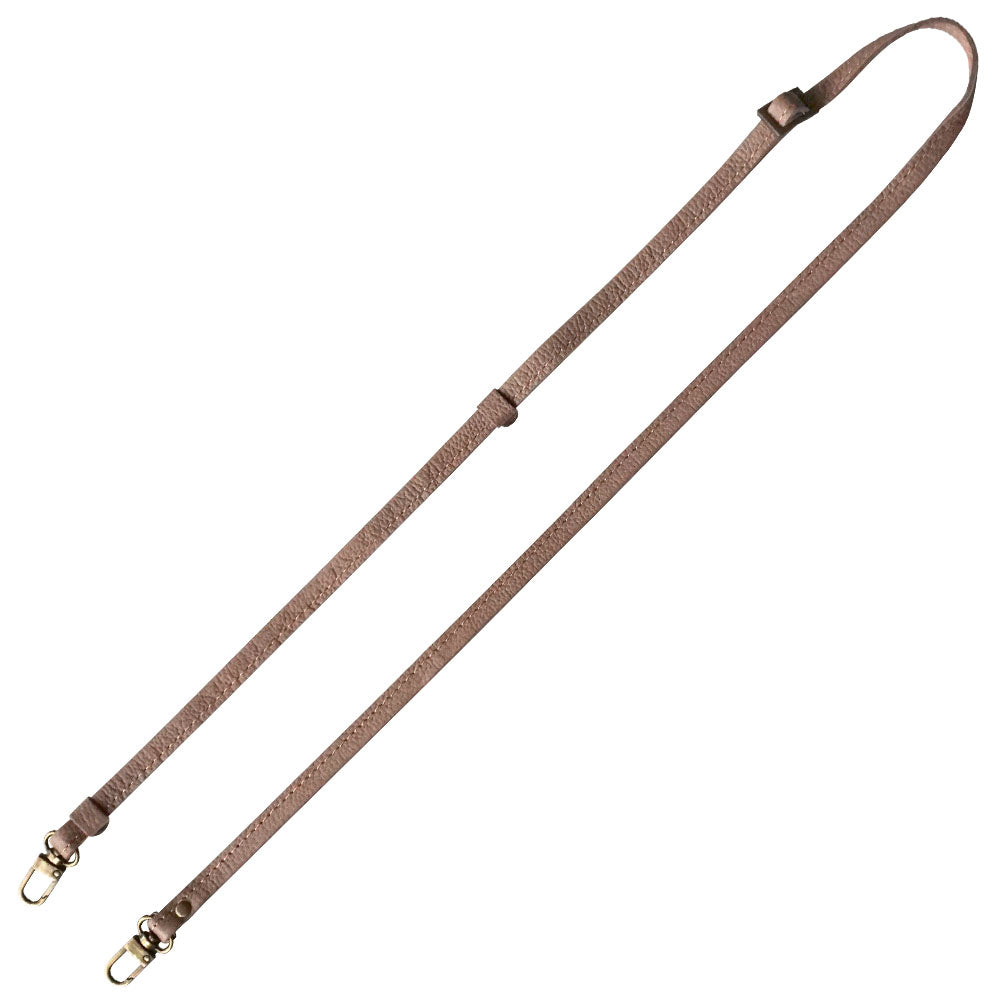 姫路レザー 本革 スマホ用ショルダーストラップ アンティークゴールド 約75~134cm