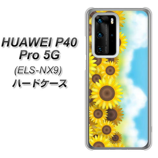 HUAWEI(ファーウェイ) P40 Pro 5G ELS-NX9 高画質仕上げ 背面印刷 ハードケース【148 ひまわり畑】