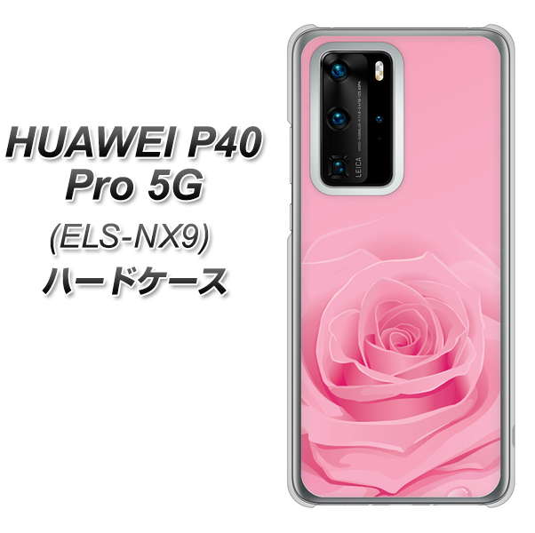 HUAWEI(ファーウェイ) P40 Pro 5G ELS-NX9 高画質仕上げ 背面印刷 ハードケース【401 ピンクのバラ】
