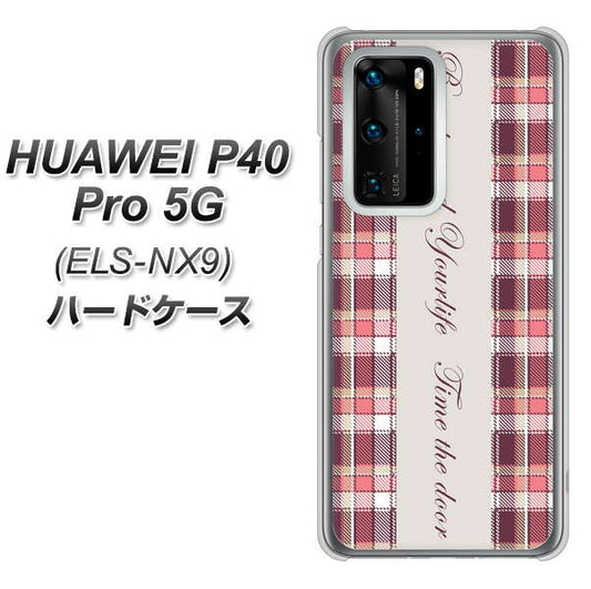 HUAWEI(ファーウェイ) P40 Pro 5G ELS-NX9 高画質仕上げ 背面印刷 ハードケース【518 チェック柄besuty】
