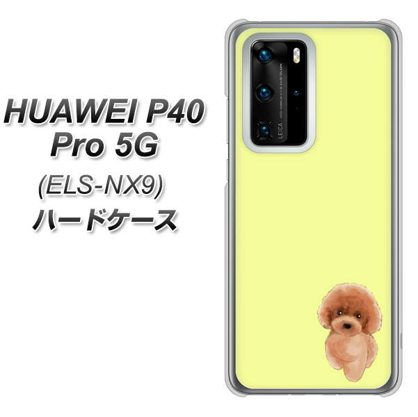 HUAWEI(ファーウェイ) P40 Pro 5G ELS-NX9 高画質仕上げ 背面印刷 ハードケース【YJ051 トイプードルレッド(イエロー)】