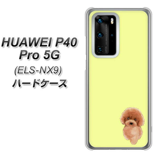 HUAWEI(ファーウェイ) P40 Pro 5G ELS-NX9 高画質仕上げ 背面印刷 ハードケース【YJ051 トイプードルレッド(イエロー)】