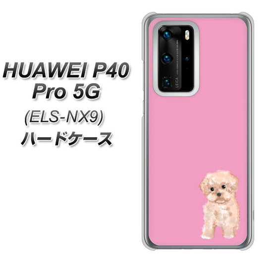 HUAWEI(ファーウェイ) P40 Pro 5G ELS-NX9 高画質仕上げ 背面印刷 ハードケース【YJ061 トイプードルアプリコット(ピンク)】