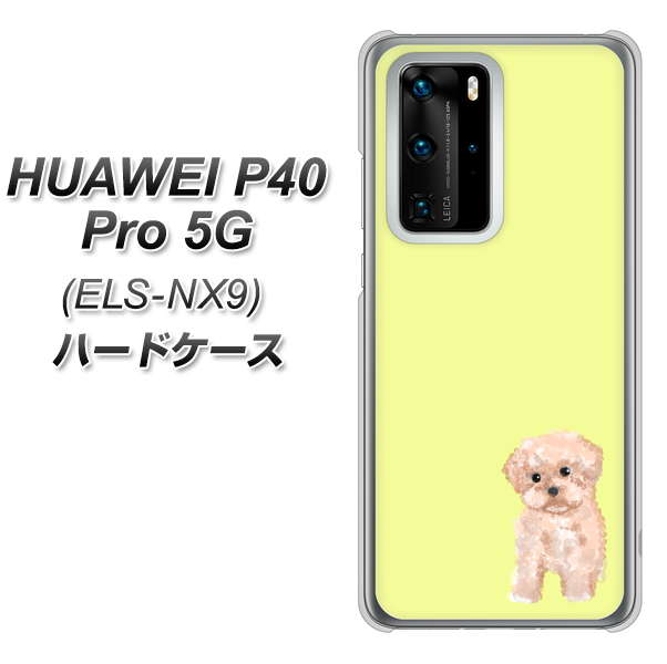HUAWEI(ファーウェイ) P40 Pro 5G ELS-NX9 高画質仕上げ 背面印刷 ハードケース【YJ064 トイプードルアプリコット(イエロー)】