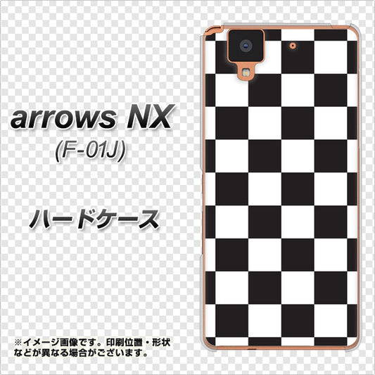 docomo アローズ NX F-01J 高画質仕上げ 背面印刷 ハードケース【151 フラッグチェック】