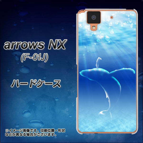 docomo アローズ NX F-01J 高画質仕上げ 背面印刷 ハードケース【1047 海の守り神くじら】