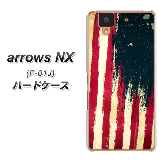 docomo アローズ NX F-01J 高画質仕上げ 背面印刷 ハードケース【MI805 ヴィンテージアメリカ】