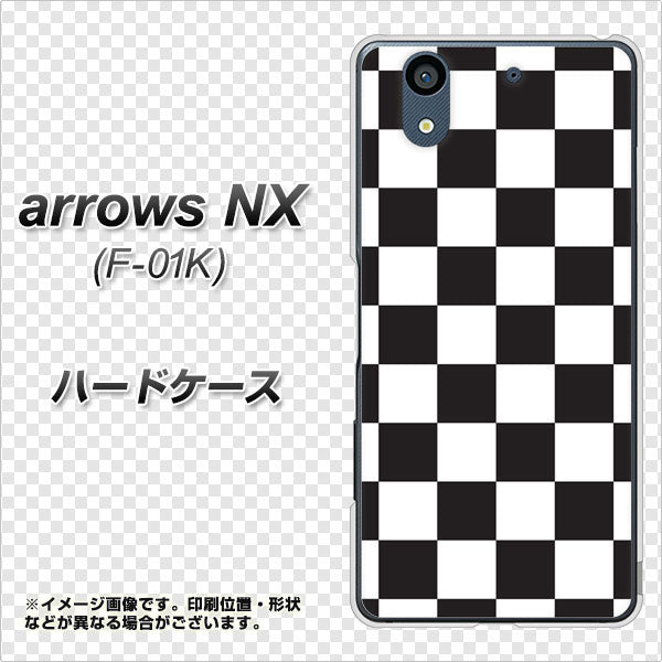 docomo アローズ NX F-01K 高画質仕上げ 背面印刷 ハードケース【151 フラッグチェック】