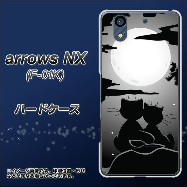 docomo アローズ NX F-01K 高画質仕上げ 背面印刷 ハードケース【342 月夜の二人】