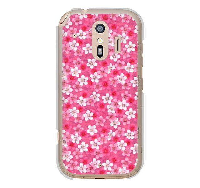 らくらくスマートフォン me F-01L docomo 高画質仕上げ 背面印刷 ハードケース リバティプリント