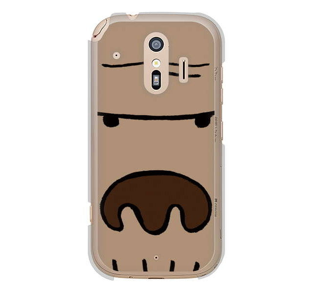 らくらくスマートフォン me F-01L docomo 高画質仕上げ 背面印刷 ハードケース ドアップアニマル