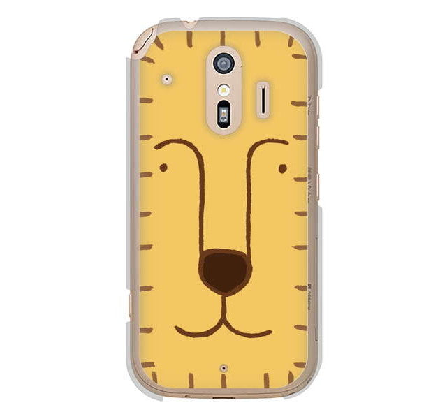 らくらくスマートフォン me F-01L docomo 高画質仕上げ 背面印刷 ハードケース ドアップアニマル