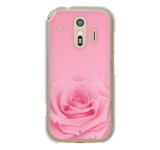 らくらくスマートフォン me F-01L docomo 高画質仕上げ 背面印刷 ハードケース バラ