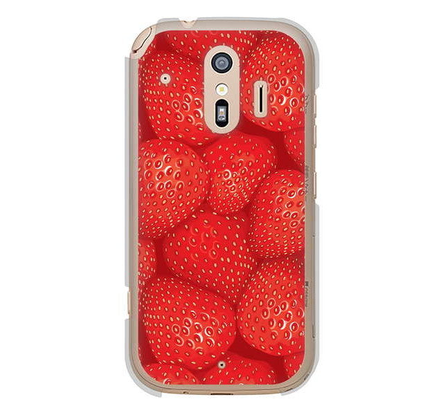 らくらくスマートフォン me F-01L docomo 高画質仕上げ 背面印刷 ハードケース スイーツ