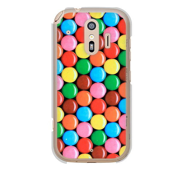 らくらくスマートフォン me F-01L docomo 高画質仕上げ 背面印刷 ハードケース スイーツ