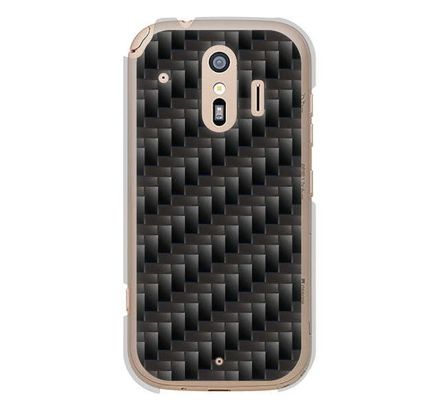らくらくスマートフォン me F-01L docomo 高画質仕上げ 背面印刷 ハードケース 【461 カーボン】