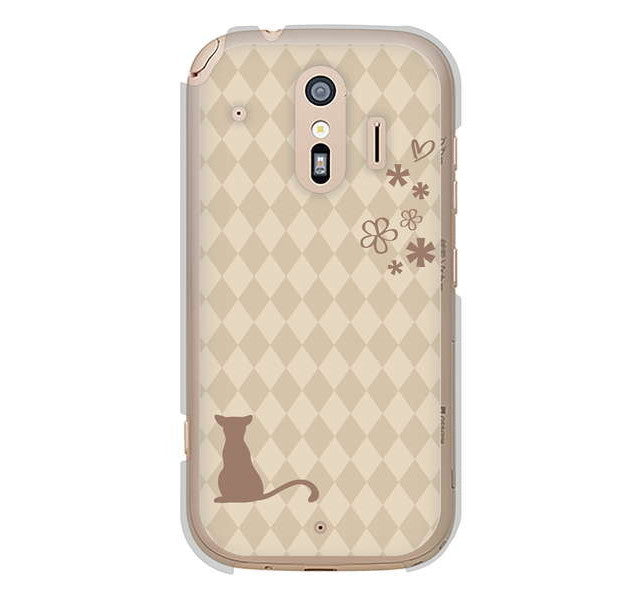 らくらくスマートフォン me F-01L docomo 高画質仕上げ 背面印刷 ハードケース 【516 ワラビー】