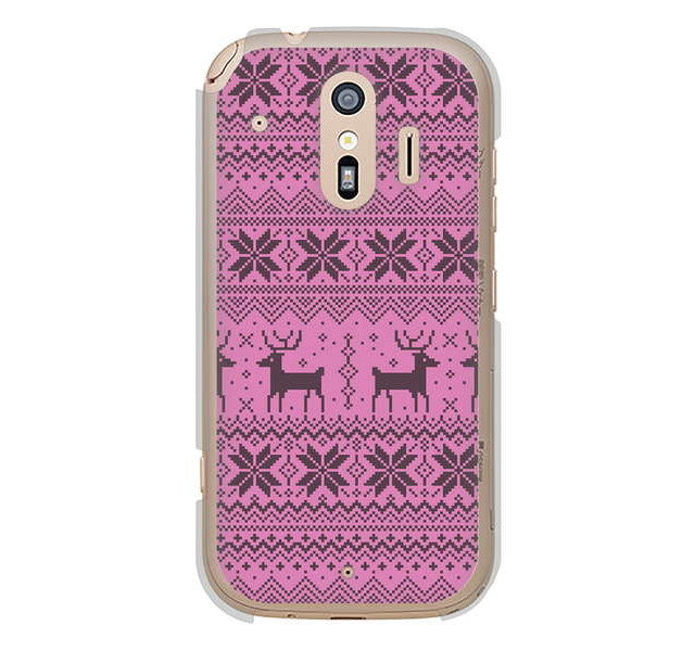 らくらくスマートフォン me F-01L docomo 高画質仕上げ 背面印刷 ハードケース クリスマス