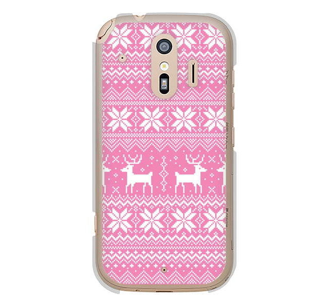 らくらくスマートフォン me F-01L docomo 高画質仕上げ 背面印刷 ハードケース クリスマス