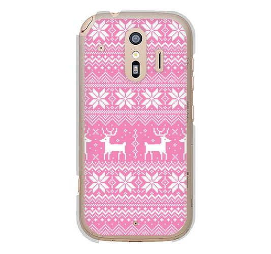 らくらくスマートフォン me F-01L docomo 高画質仕上げ 背面印刷 ハードケース クリスマス