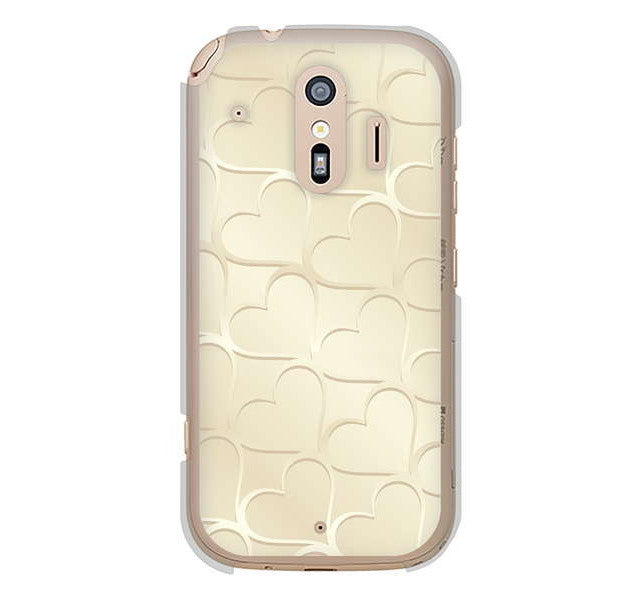 らくらくスマートフォン me F-01L docomo 高画質仕上げ 背面印刷 ハードケース かくれハート
