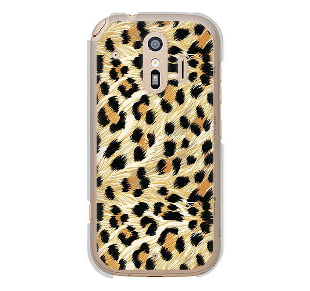 らくらくスマートフォン me F-01L docomo 高画質仕上げ 背面印刷 ハードケース アニマル柄