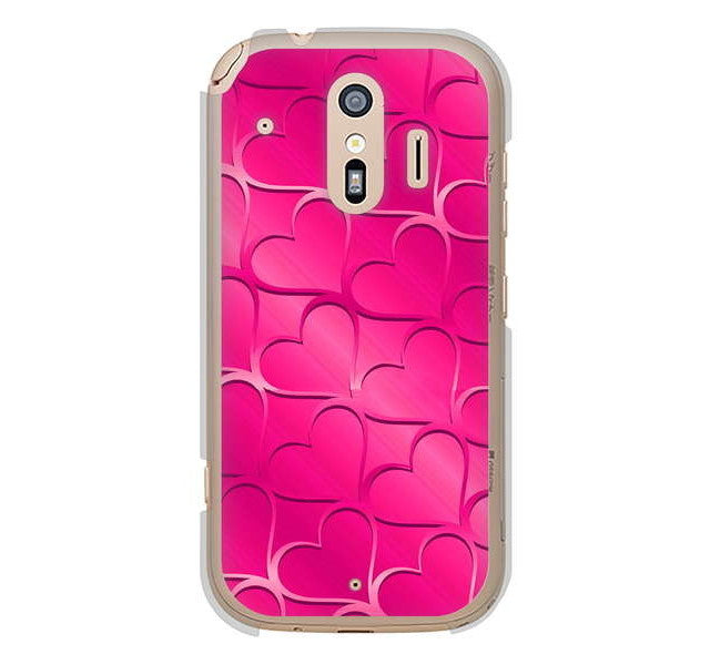 らくらくスマートフォン me F-01L docomo 高画質仕上げ 背面印刷 ハードケース かくれハート