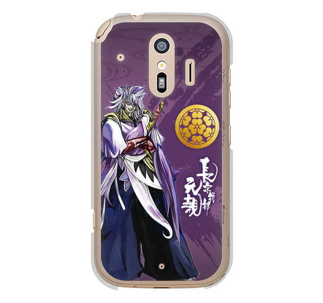 らくらくスマートフォン me F-01L docomo 高画質仕上げ 背面印刷 ハードケース 家紋