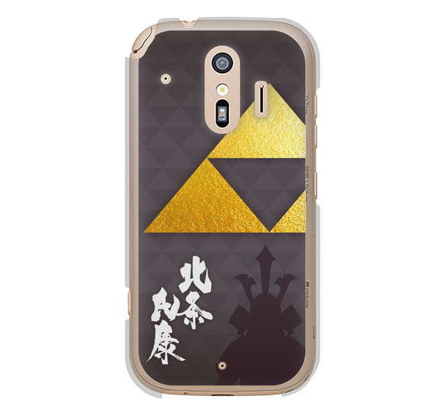 らくらくスマートフォン me F-01L docomo 高画質仕上げ 背面印刷 ハードケース 家紋