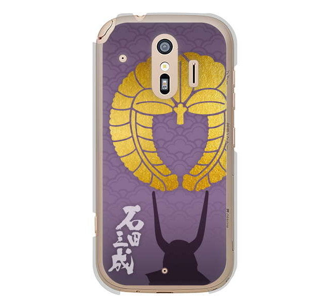 らくらくスマートフォン me F-01L docomo 高画質仕上げ 背面印刷 ハードケース 家紋