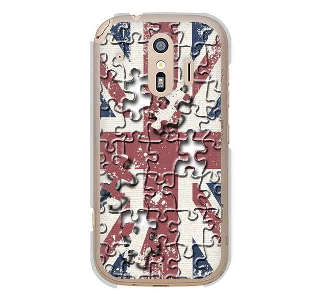 らくらくスマートフォン me F-01L docomo 高画質仕上げ 背面印刷 ハードケース ユニオンジャック