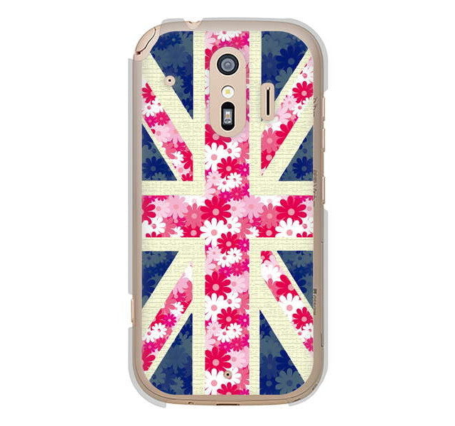 らくらくスマートフォン me F-01L docomo 高画質仕上げ 背面印刷 ハードケース ユニオンジャック