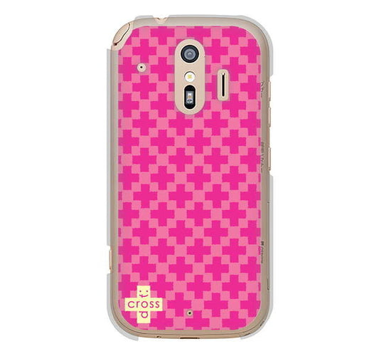らくらくスマートフォン me F-01L docomo クロスドット ハードケース 背面印刷
