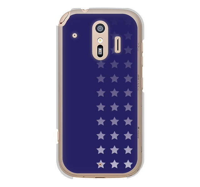 らくらくスマートフォン me F-01L docomo 高画質仕上げ 背面印刷 ハードケース 【IB911 スターライン】
